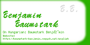 benjamin baumstark business card